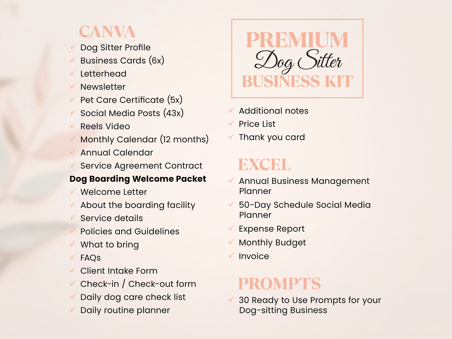 Premium Dog Sitter Business Kit