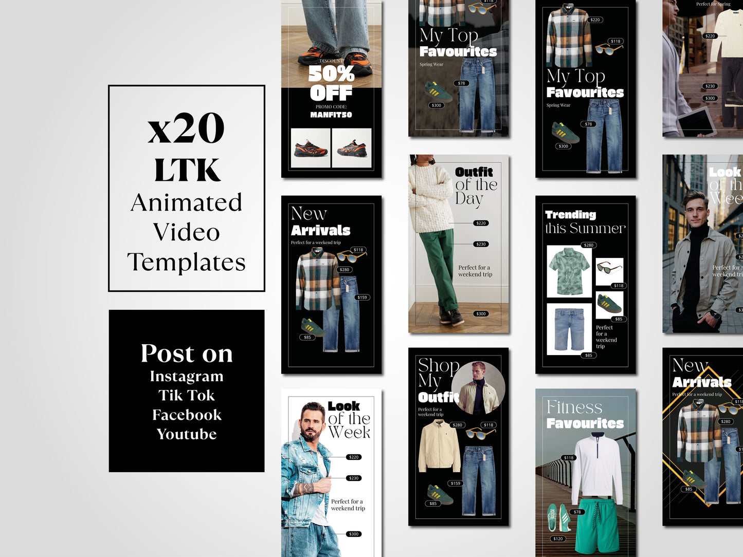 LTK Canva video Template Influencer Men Fashion