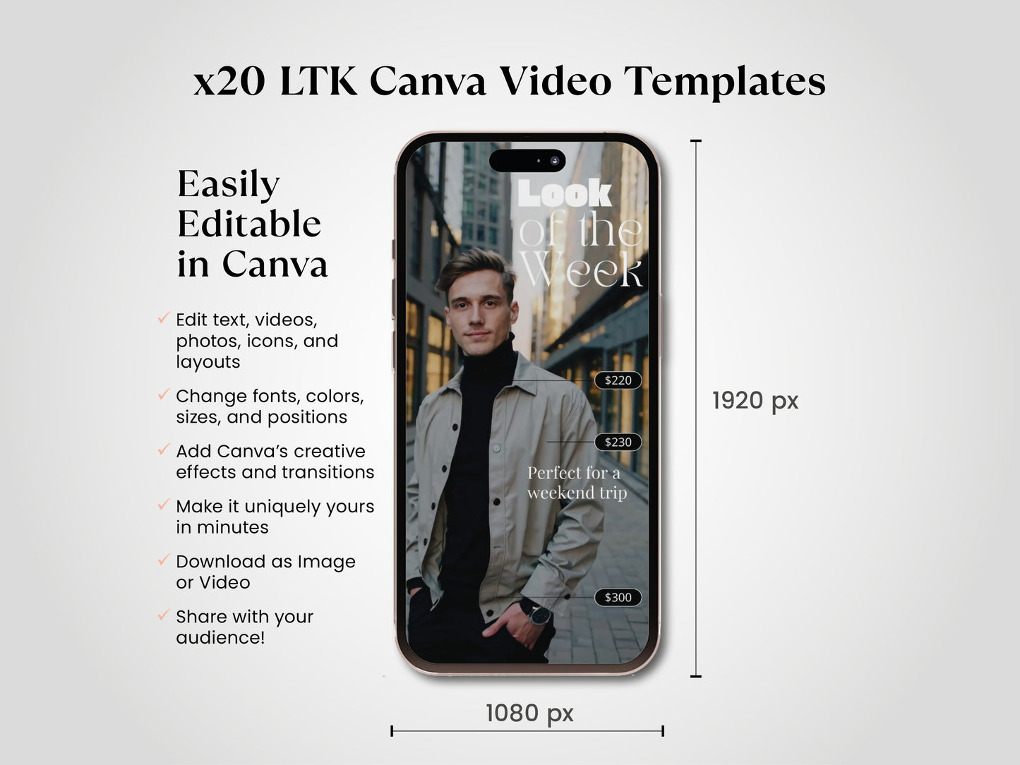 LTK Canva video Template Influencer Men Fashion