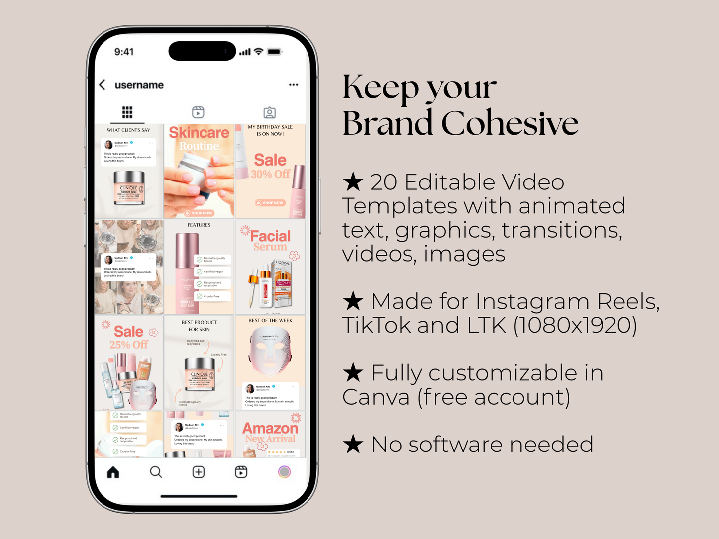 20 Canva Video Templates - Beauty Products
