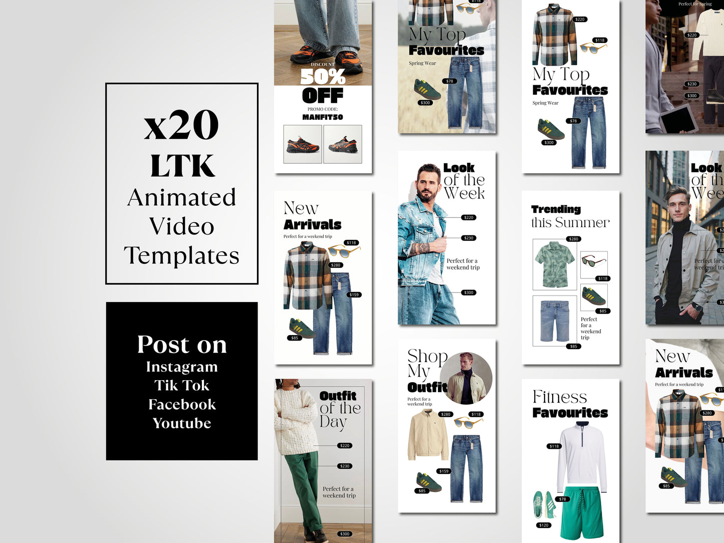 LTK Canva video Template Influencer Men Fashion