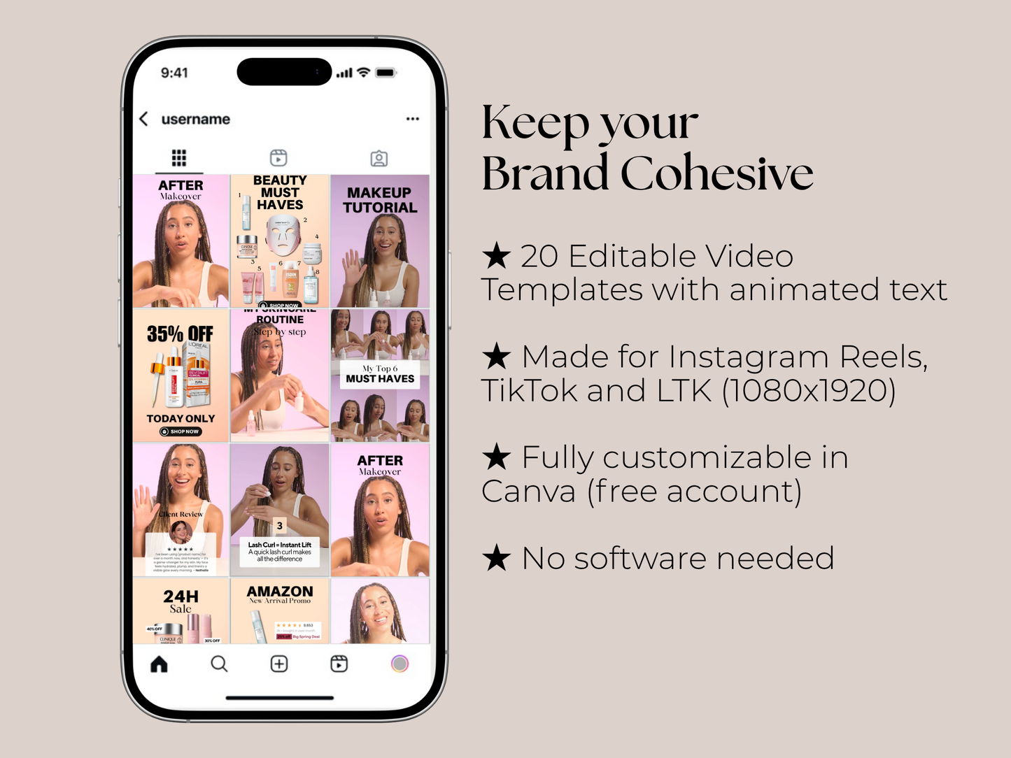 20 Canva Video Templates - Beauty Products
