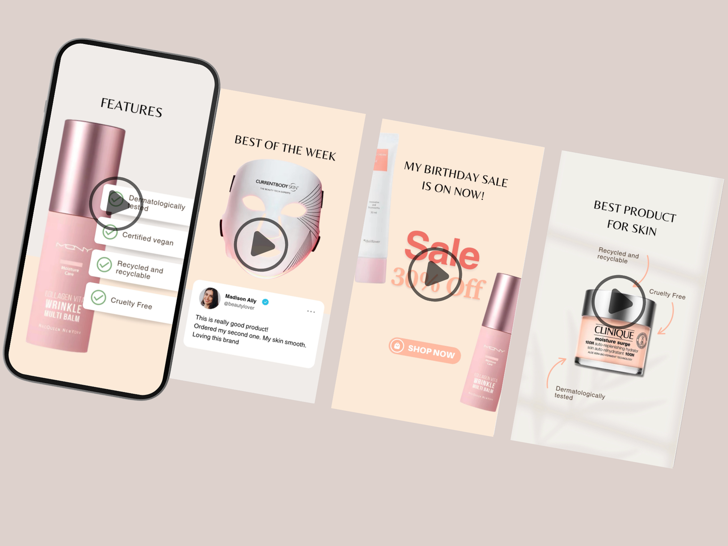20 Canva Video Templates - Beauty Products