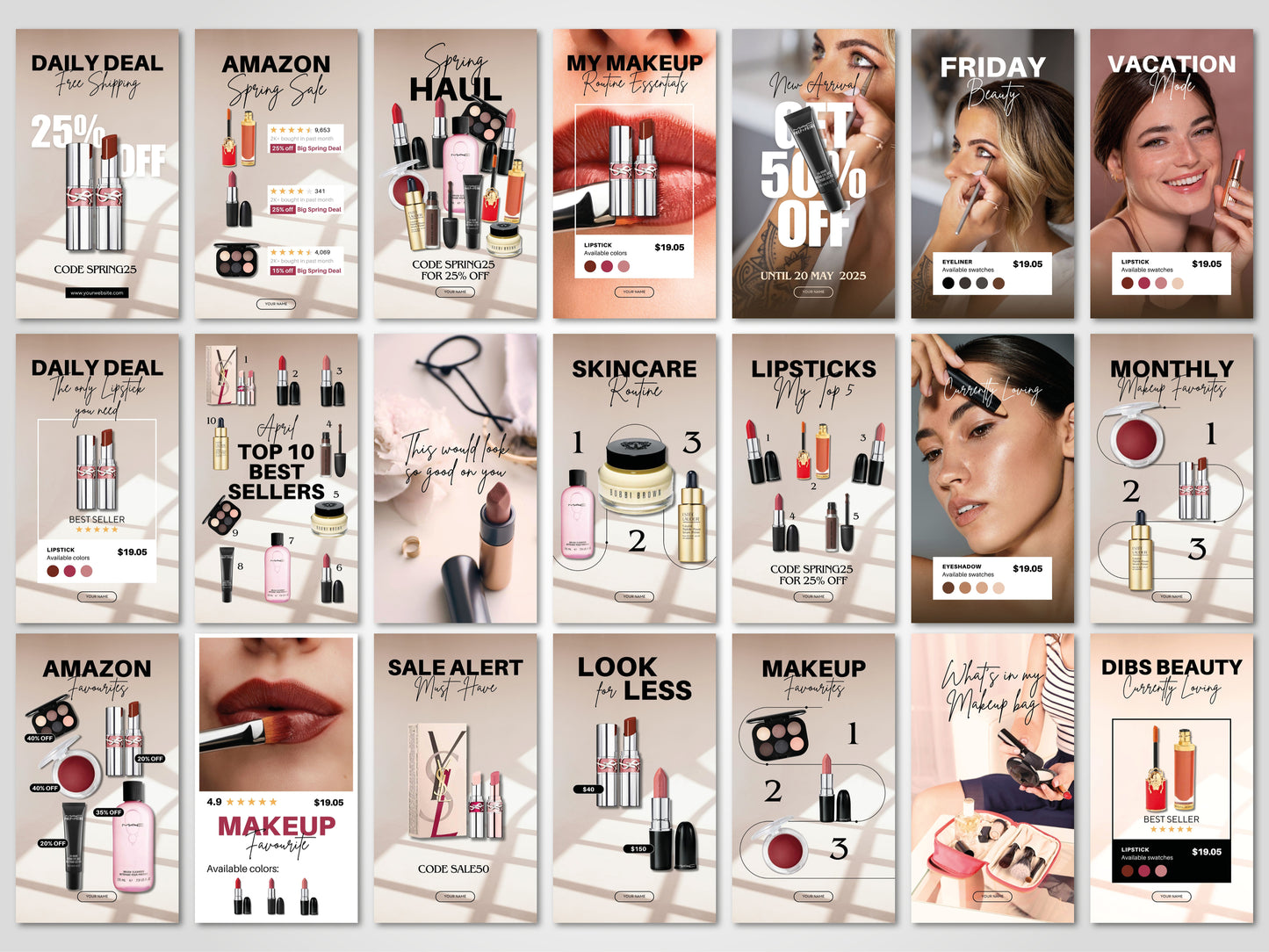 20 LTK Canva Video Templates – Beauty and Makeup | Best Sellers Edition