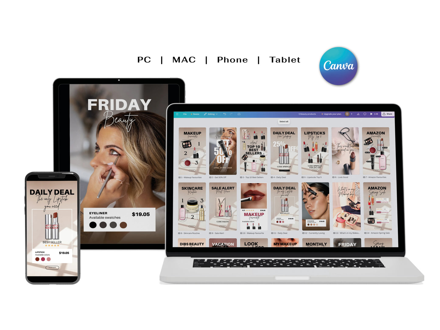 20 LTK Canva Video Templates – Beauty and Makeup | Best Sellers Edition