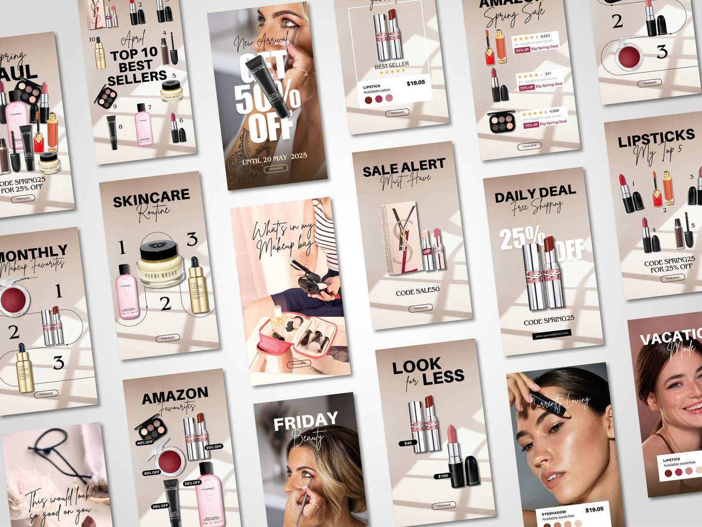 20 LTK Canva Video Templates – Beauty and Makeup | Best Sellers Edition
