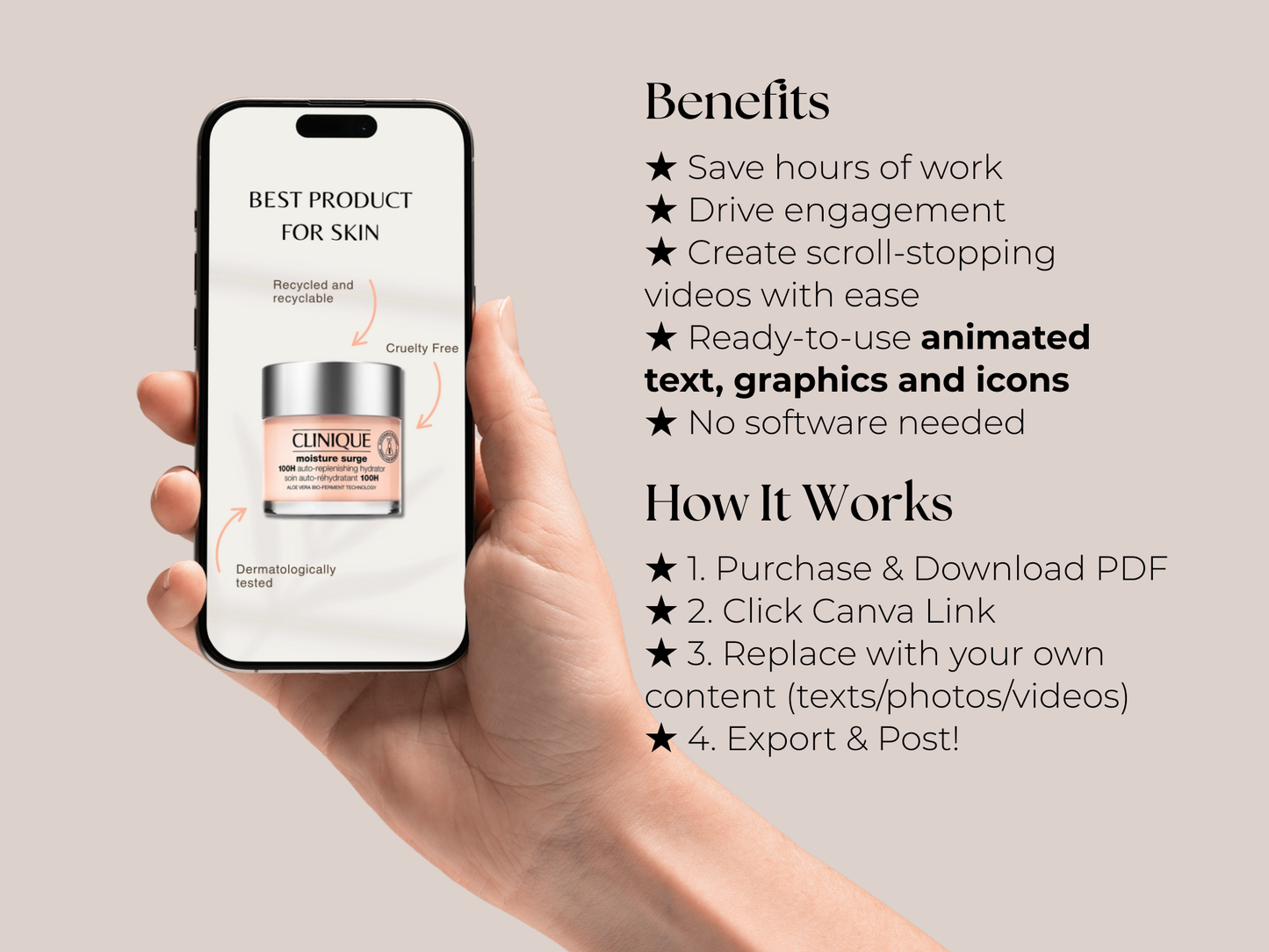 20 Canva Video Templates - Beauty Products