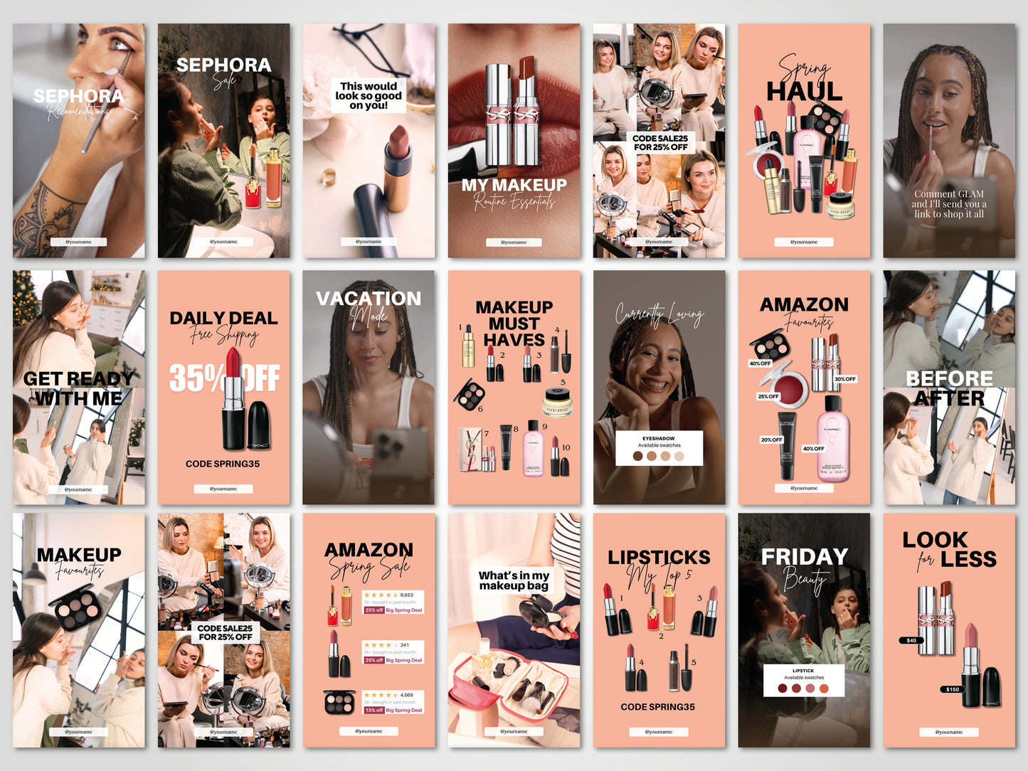 LTK Canva 20 Video Templates – Influencer | Beauty & Makeup Edition