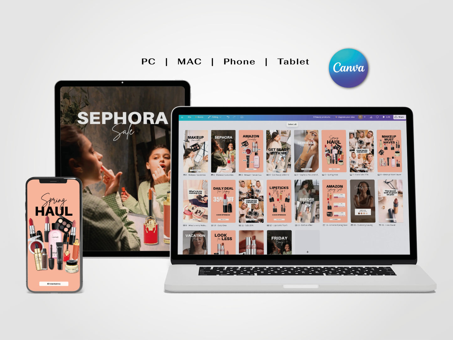 LTK Canva 20 Video Templates – Influencer | Beauty & Makeup Edition