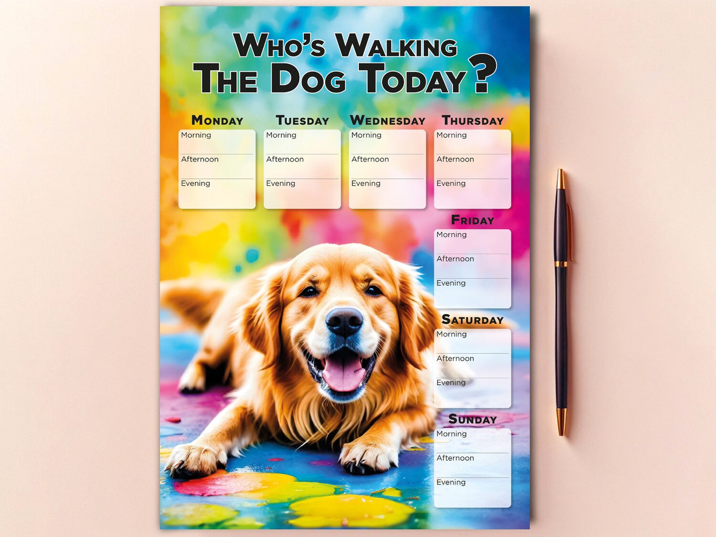 Dog walking planner