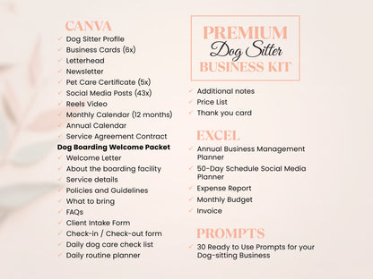 Premium Dog Sitter Business Kit