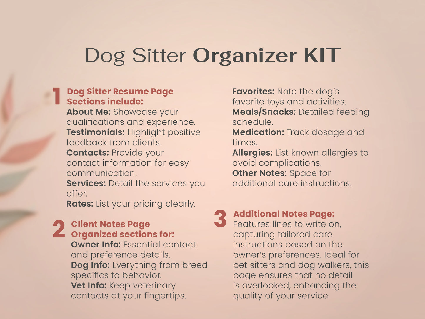 Dog Sitter Profile Canva Editable Template