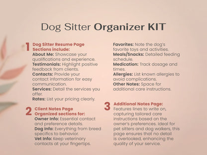 Dog Sitter Profile Canva Editable Template