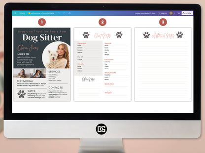 Dog Sitter Profile Canva Editable Template