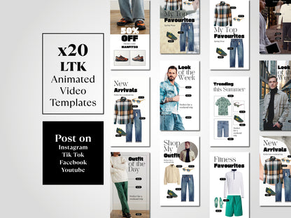 LTK Canva video Template Influencer Men Fashion