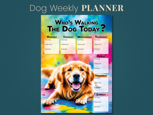 Dog walking planner